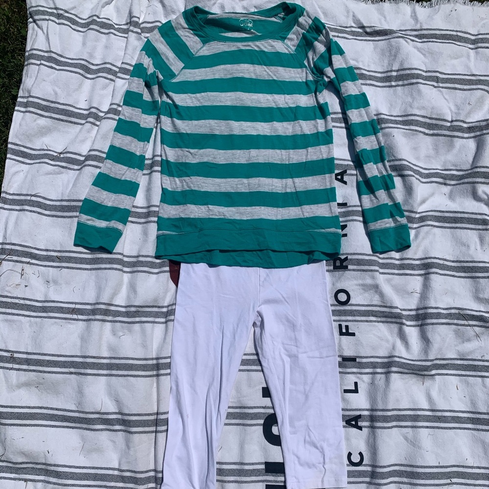 Girls justice leggings and long sleeve shirt